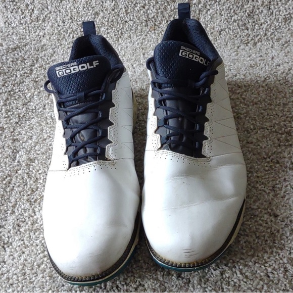 Skechers Go Golf  White Blue Spikeless Lace Up  Sneakers Mens 12 EUC - Picture 2 of 6